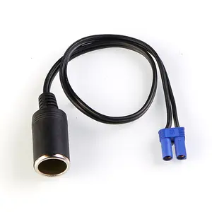 50cm Ec5 Car Cigarette Lighter Adapter Extension Cable, 12V-24v Female Converter Soft Line, Portable Jump Starter with Low Voltage Cut-Off