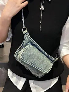 Women's Fashionable Denim Crossbody Bag, Casual Versatile Shoulder Bag for Daily Commuting, Lightweight and Durable Shoulder Bag for Women, Casual Crossbody Bags