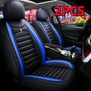 Premium PU Leather Car Seat Covers 2PCS Anti-Slip Waterproof Protection for Your Seats in Style