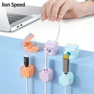 Magnetic Cord Organizer 6-Pack  Keep Cables in Place | Desk & Wall Cable Management Essential