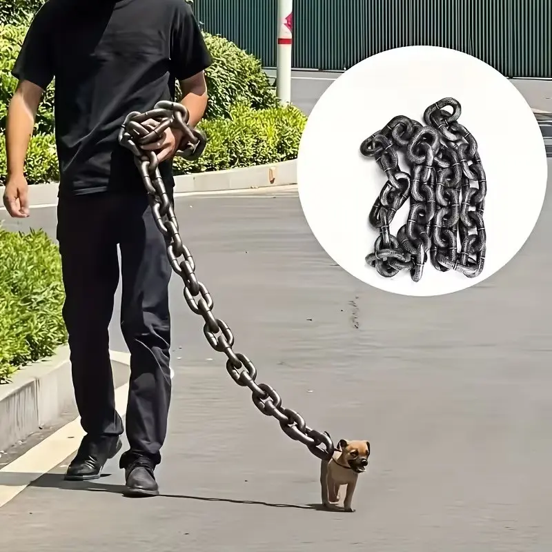 Funny Dog Leash Halloween Prank Chain, Lightweight Plastic Pet Rope, Ideal for Costume Parties, Photo Props, Outdoor Walks, Versatile Use, Durable and Portable