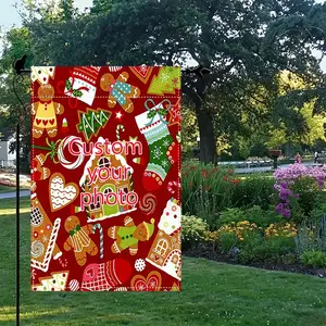 Custom Linen Garden Flag 12"x18" - Personalized Double-Sided Print, Customizable with Your Photo for Outdoor Yard, Lawn, Birthday, and Christmas Decor - 1pc (Flag Pole Not Included)