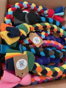 Hand Braided Quad Braid Dog Pull Toy - Large