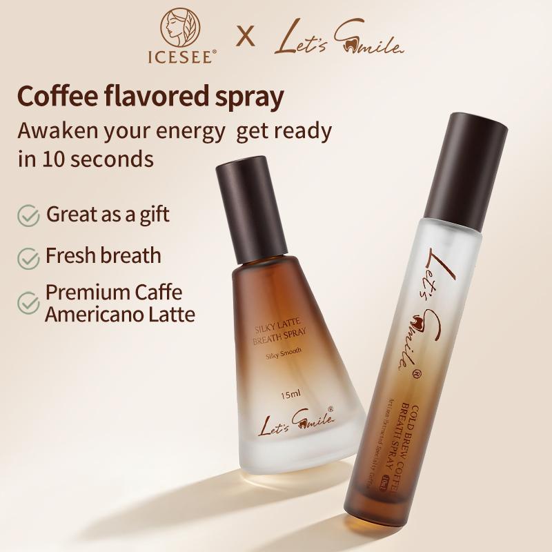 ICESEE Portable Pocket-Sized Breath Spray Rich Coffee Aroma Fresh Breath On-the-Go Instant Fresh 10ml 15ml Oral Care