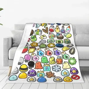 Bee Swarm Simulator Collection BSS Blankets Flannel Spring/Autumn Game Portable Warm Throw Blankets Sofa Bedspread Plush Quilt