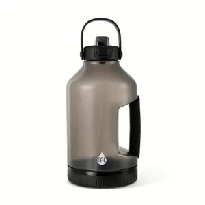 128oz Large Capacity Water Bottle with Flip-Up Straw – Portable Gallon Hydration Jug for Gym, Sports, Travel, Outdoor Activities & Daily Water Intake, Black