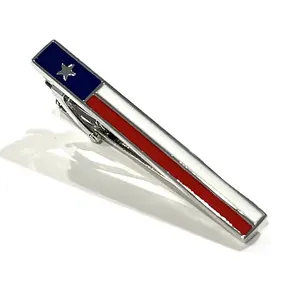 MENDEPOT State Texas Flag Tie Clip Men Tie Bar Gift For Father Husband