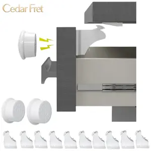 10 Pack Child Safety Magnetic Cabinet Locks with Locking Mechanism and 2 Keys, No-Drill Baby Proofing Locks to Childproof Kitchen, Bathroom Cabinets & Drawers, Easy Installation, Protection