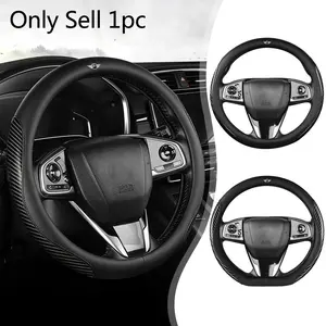 Car Steering Wheel Cover Breathable Anti-Slip, Compatible with Mini Cooper Jcw, Countryman, Clubman, Cabrio, Paceman, Coupe