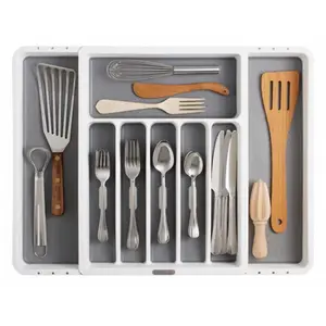 212 MAIN Expandable Silverware Tray for Dog & Cat Feeding Supplies, Hygienic Organizer That Prevents Shift