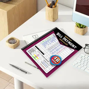 Monthly & Weekly Budget Tracking Notebook – 48-Month Personal Finance Planner, Bill Payment Checklist, Pink