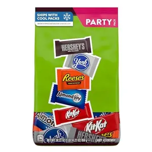 HERSHEY'S Assorted Chocolate Flavored Candy Party Pack, Halloween Candy, 30.22 oz