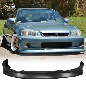 Fits 99-00 Honda Civic EK CS Style Front Bumper Lip Spoiler Unpainted - PU