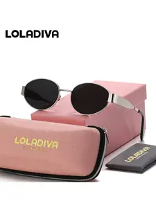 LOLADIVA 1 Piece Unisex Premium Craftsmanship Full Frame Sunglasses Quiet Luxury Oval Frame Sunglasses UV400