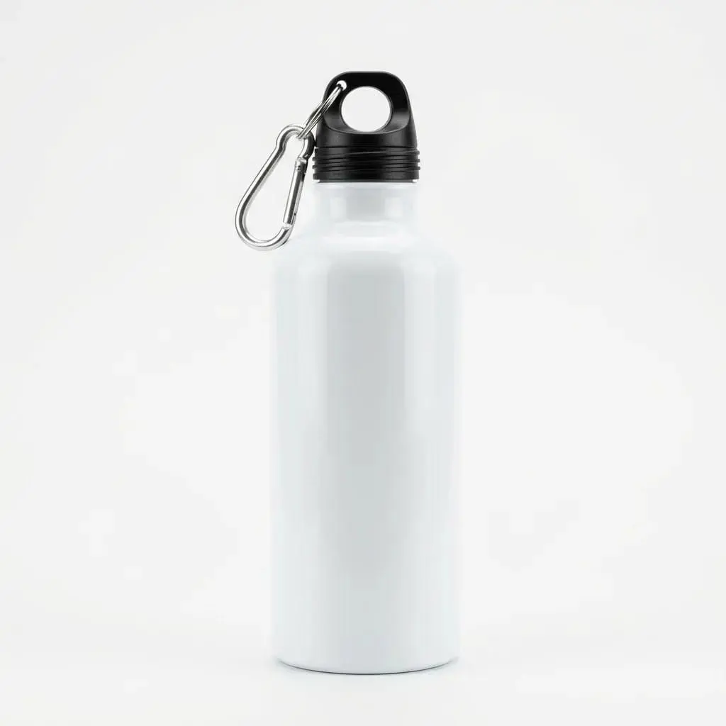 750ml Aluminum Water Bottle - Sublimation Blank, Lightweight Sports & Hiking Bottle with Carabiner