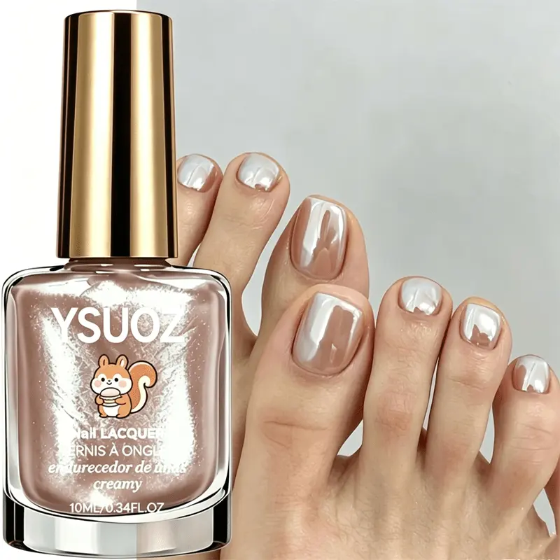Summer Nude Pearlescent Nail Strengthener – Natural, quick-drying, and requires no UV lamp; brightens nails. Perfect for busy days and parties; suitable for both hands and feet—ideal for a summer beach look.