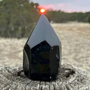 Silver Sheen Obsidian Tower