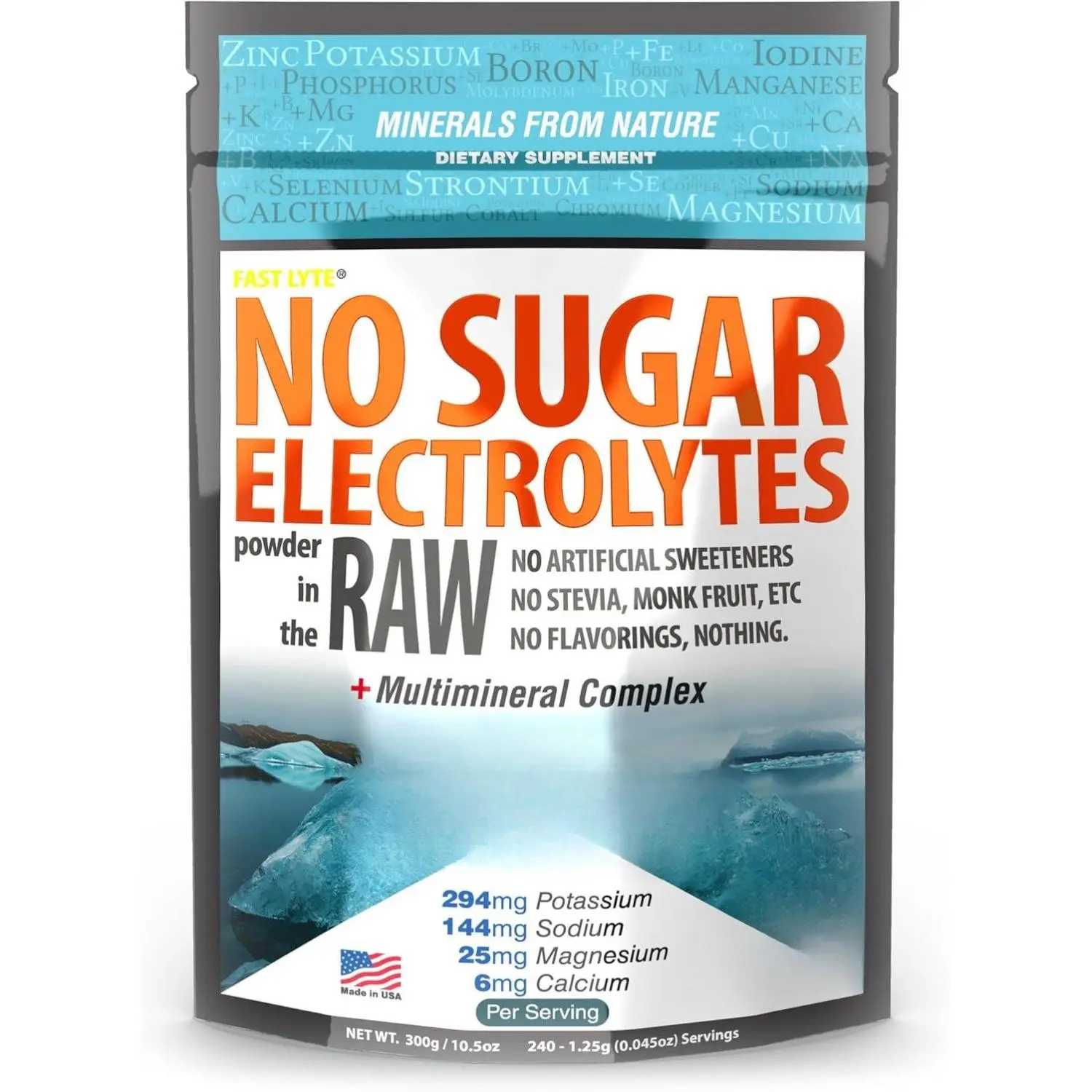 Unflavored No-Sugar Electrolyte Powder for Coffee Tea Smoothies or Water, Clean Keto-Friendly Mineral Blend with Zero Sweeteners or Additives, Non-GMO Vegan Hydration Support for Daily Wellness