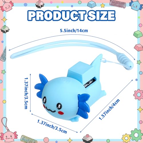 Frog Croaking Keychain, Lizard, Cat, Duck Realistic Sound Fidget – Rechargeable LED Light, Mechanical Keyboard Fidget Cute Axolotl Animal with Hand Wrist Strap Rope Durable ABS Build for Student &Adults Stress Relief