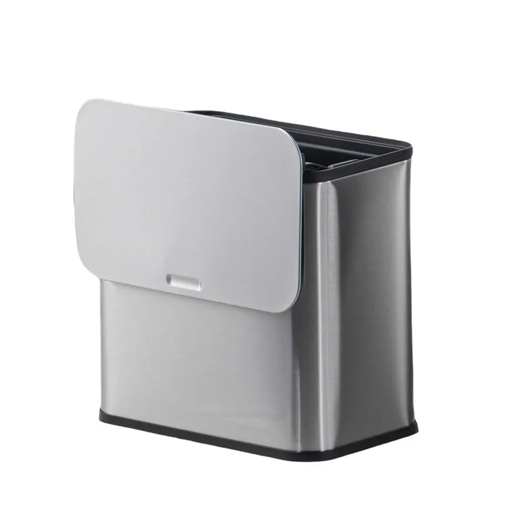 Stainless Steel Kitchen Compost Bin, 5L Capacity with Activated Charcoal Filter, Sealed Lid for Indoor Recycling, Rust-Resistant & Fingerprint-Proof, Modern Trash Can for Kitchen