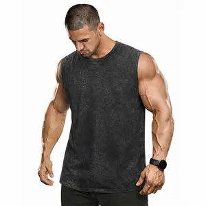 [Solid Color] Vintage Solid Color Unisex Classic Cotton Crew Neck Tank Tops S-5XL Sizing Pure cotton basic Vest breathable suitable Tank for daily wear Essential Basic Wear