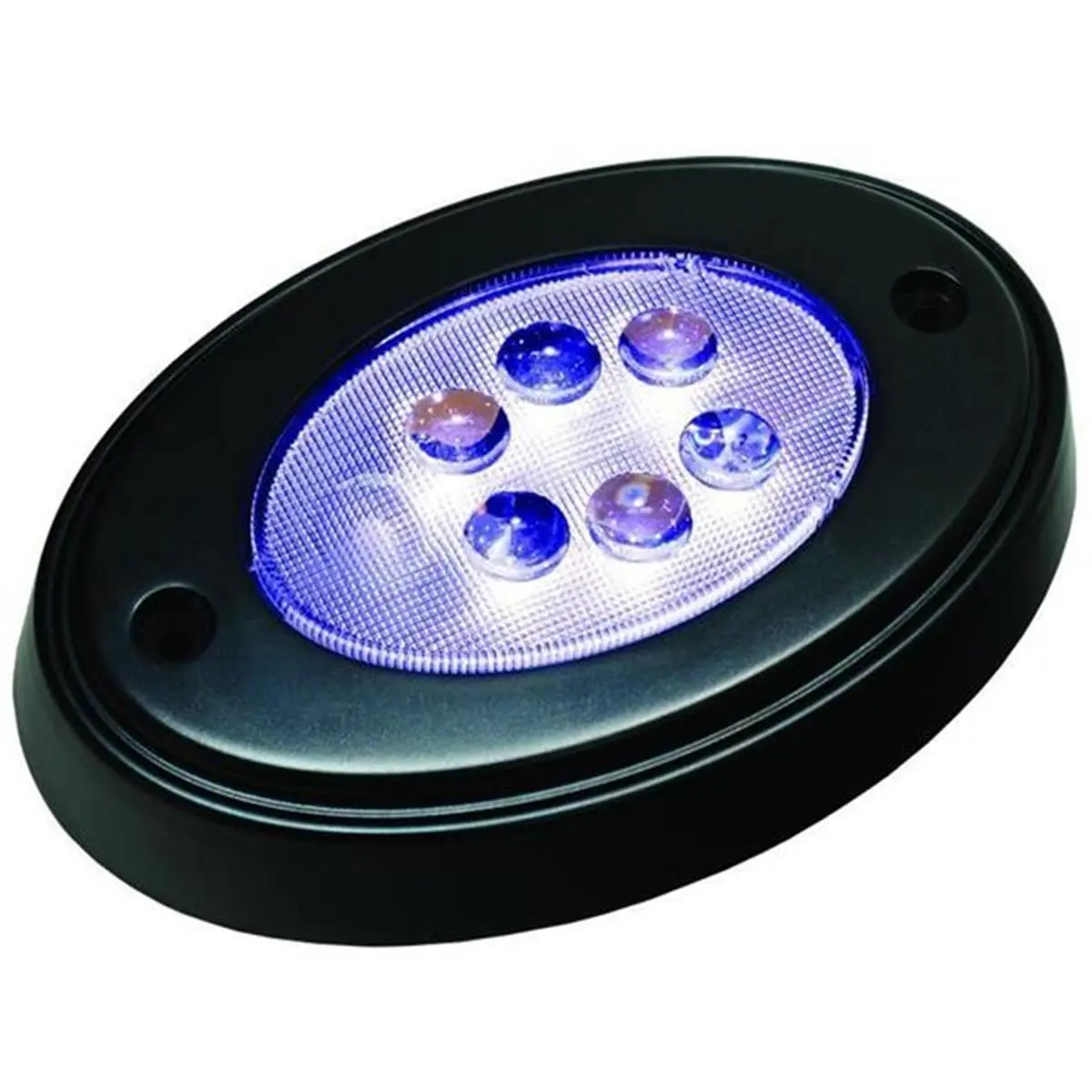 212 MAIN Oval Shape Aquarium LED Light - Black, 12V 5W, Flush Mount Bezel, Included Mounting Ring, Built-in Push-On/Off Convenient Switch (for Aquarium Filter Use), Push-On/Off Switch