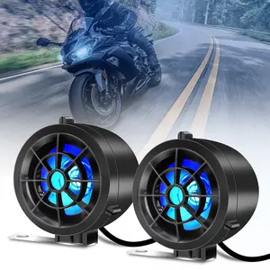 Korbros Waterproof Motorcycle Music Player Bluetooth FM Radio MP3 TF USB with LED Lights Anti Theft Alarm Remote Audio Speakers Motocycle