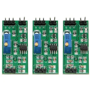3Pcs LM393 3.5-24V Voltage Comparator Module with LED Indicator High Level Output Analog Comparator Control