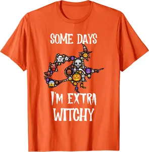 Some Days I'm Extra Witchy Funny Halloween Shirt for Women T-Shirt - Jaredsab Shop 30B09FVPCCWW