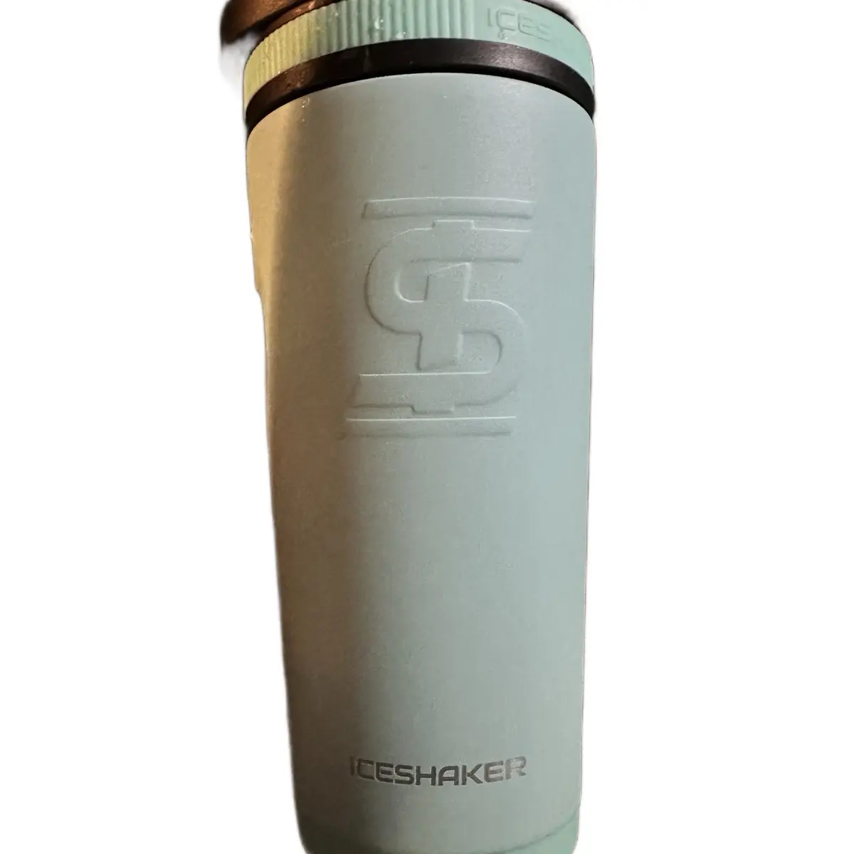 Brand new turquoise ice shaker with shaker sports cap water bottle