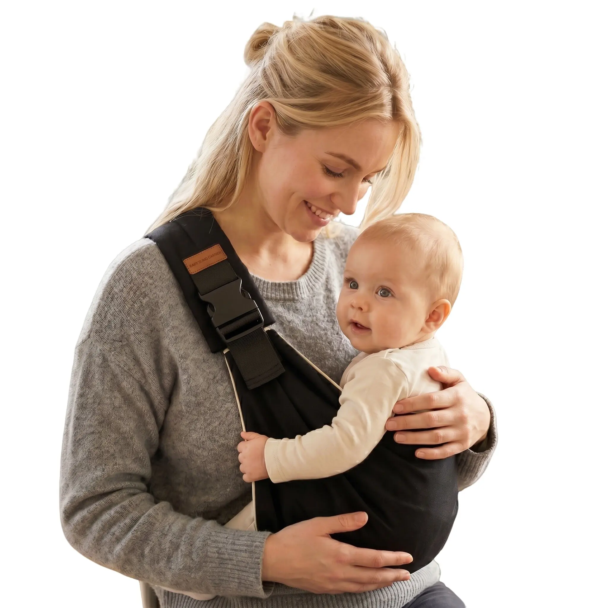 Classic Minimalist Black Baby Sling Carrier – Baby & Maternity Travel Gear Classic Minimalist Black Baby Sling Carrier – Baby & Maternity Travel Gear