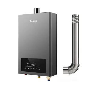 Ranein Gas Tankless Water Heater with Vent Pipe, Indoor Max 3.6 GPM, 80,000 BTU Instant Hot Water Heater tankless  water