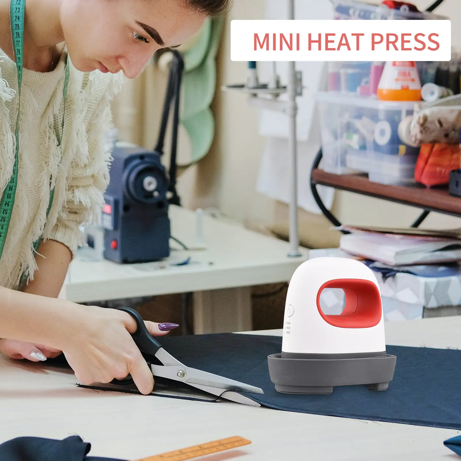 Portable 220v Mini Small Ironing Machine, American Standard Plug, DIY T-Shirt Printing, Heat Transfer Iron Box for Bags Hats, Handheld Ironing Machine