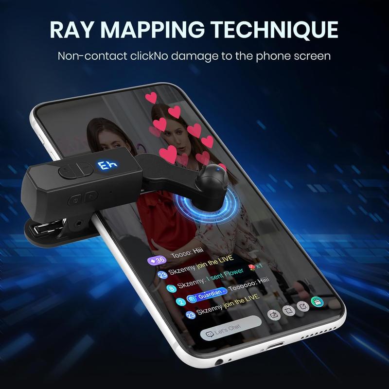 FUDUOO Rechargeable version Automatic Clicker - Auto Clicker Speed Tool – Fast Screen Tap Simulator for Smartphones and Controllers | Smart Trigger for Shopping, Rewards, Live Broadcast Likes and Tasks Portable Selfie