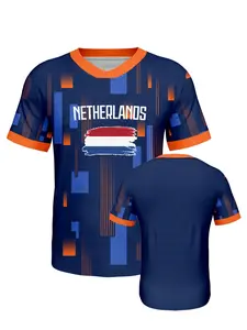 Netherlands soccer jersey men,Men's World Cup Soccer Jersey Breathable Short Sleeve Football Shirt Casual Athletic Sportswear Top, Active Top,soccer jersey men plus size