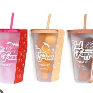 Make-Up Blender Sets-BEBELLA-6pc-Blending cups-Que Fresa/Life Is A Peach/Chat&Frappe LILMISSUSA-Makeup Sponges 8pcs/set