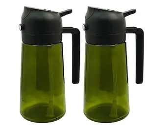 2 Count 16 oz Blackout Dispenser Kitchen - Universal Prayer & Power for Cooking, Air Fryers, Baking, Salads, BBQ Bottles for Sturdy Glassware - Peace