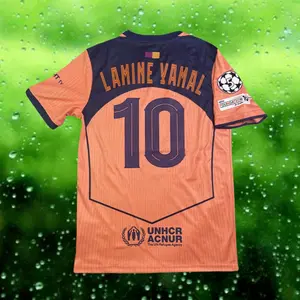 25 26 Second Away No.10 Yamal Short sleeve Soccer jerseys
