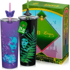 Wicked For Good Insulated Stainless Steel Tumbler - 24 oz Set of 2