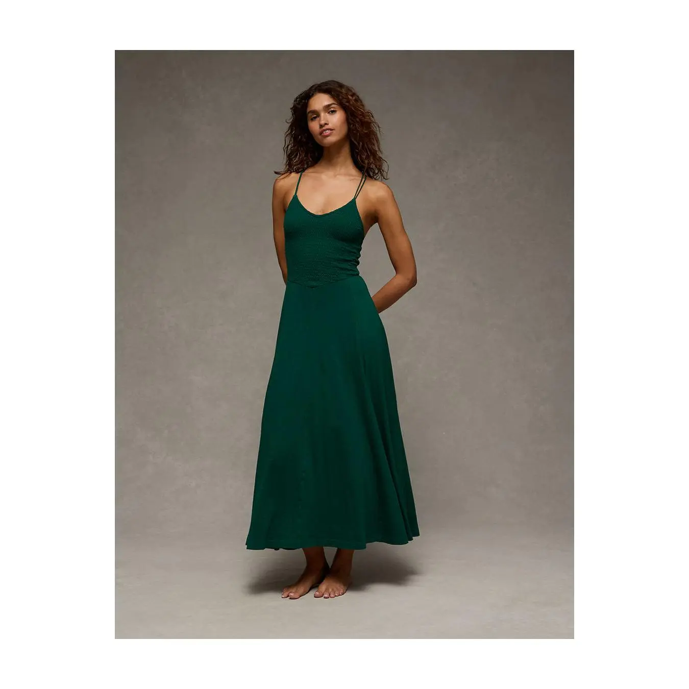 AE Sunchaser Smocked Maxi Dress