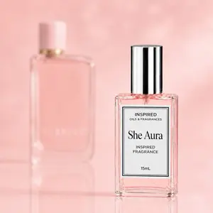 She Aura 15mL Atomizer Fragrance Spray – Sweet Berry Floral Feminine Scent | Long-Lasting Travel Size Perfume