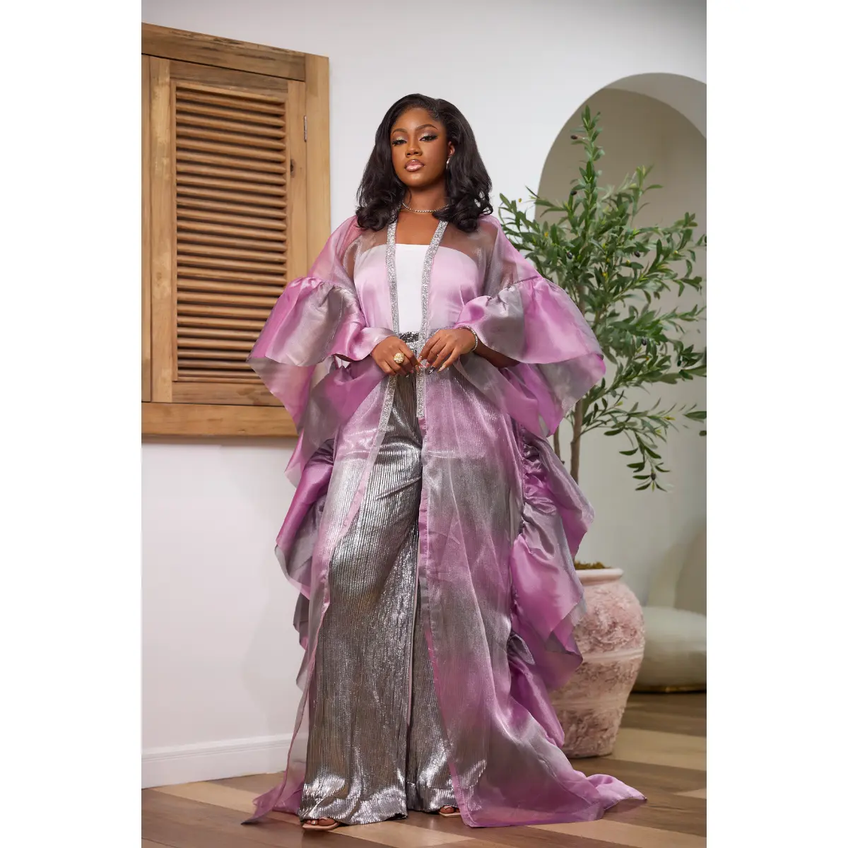 Majestic Elegance  II– 2-Piece Kimono Pant Set