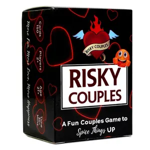 Risky Couples Card Game Romantic Date Night Party Game Flirty Questions Dares Conversation Starters Relationship Bonding Challenge Cards Fun Adult Couples Game Anniversary Gift Travel Game for Love Connection and Laughter