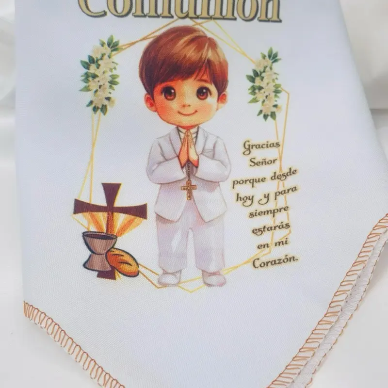 12pcs Disposable First Communion Table Napkins - 12x12 in, Water Absorbent Disposable Tableware, Festive Party Favor Servilletas for Communion Celebrations