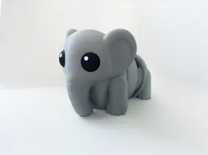 Benny's Chunky Elephant Fidget Toy- - High-Quality 3D Printed Articulated Elephant Buddy for Tabletop Tactile Play & Stress Relief