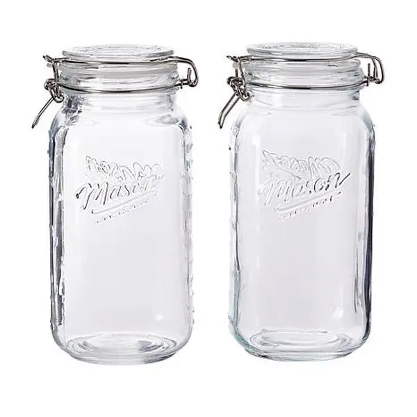 Mason Craft and More 2L Preserving Jars with Clamp Lids - Set of 2 Mason Craft and More 2L Preserving Jars with Clamp Lids - Set of 2
