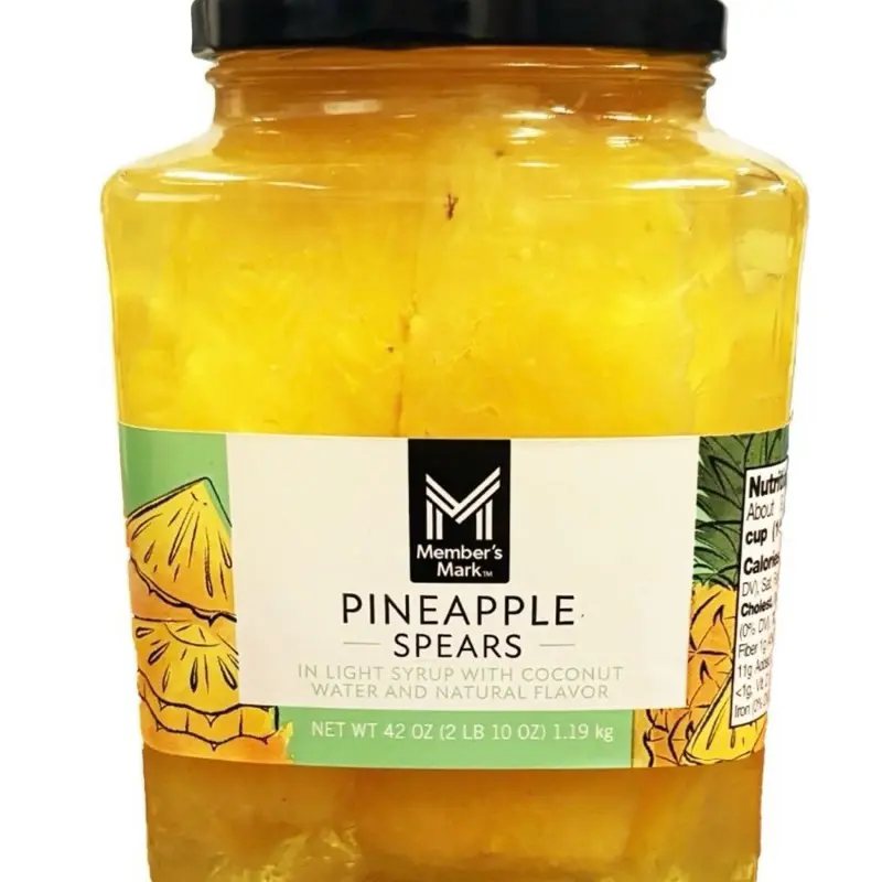 Pineapple Spears in Coconut Water 42 oz Light Syrup with Natural Flavor