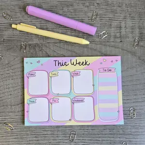 Weekly Planner pad, 50 sheet notepad