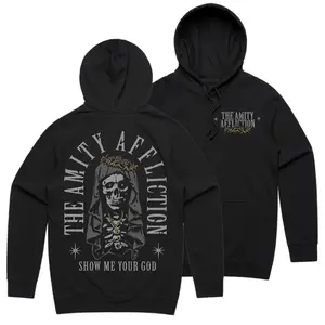 The Amity Affliction Show Me Your God Hoodie - Metal and Gothic Style, Perfect for Fans of Heavy Music, Concerts, and Streetwear