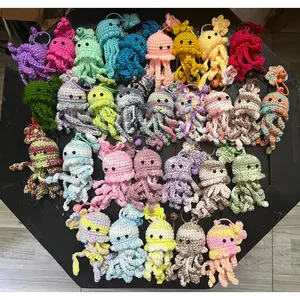 [NEW] Crochet Mood Octopus Keychain, Reversible Emotion Octopus Plush Charm 2